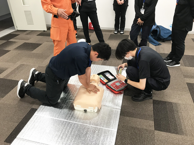 避難訓練の様子